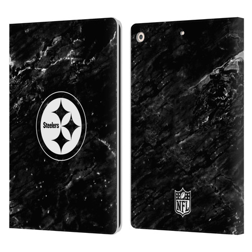 NFL Pittsburgh Steelers Artwork Marble Leather Book Wallet Case Cover For Apple iPad 10.2 2019/2020/2021