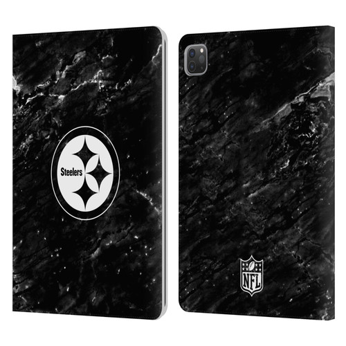NFL Pittsburgh Steelers Artwork Marble Leather Book Wallet Case Cover For Apple iPad Pro 11 2020 / 2021 / 2022