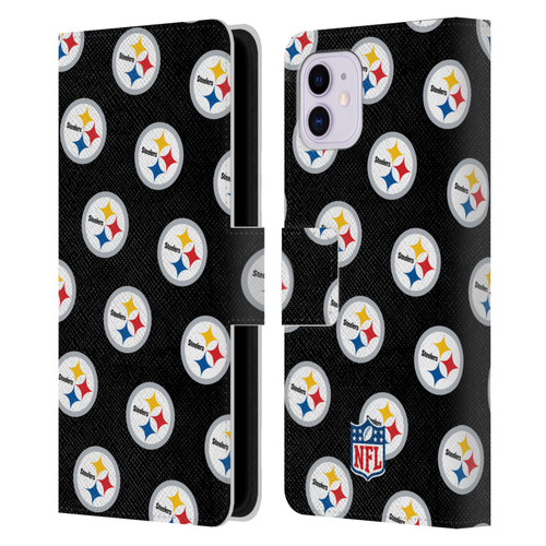 NFL Pittsburgh Steelers Artwork Patterns Leather Book Wallet Case Cover For Apple iPhone 11