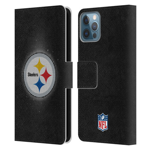 NFL Pittsburgh Steelers Artwork LED Leather Book Wallet Case Cover For Apple iPhone 12 / iPhone 12 Pro