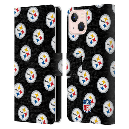 NFL Pittsburgh Steelers Artwork Patterns Leather Book Wallet Case Cover For Apple iPhone 13
