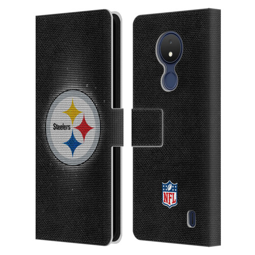 NFL Pittsburgh Steelers Artwork LED Leather Book Wallet Case Cover For Nokia C21
