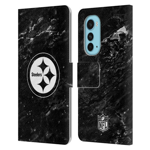 NFL Pittsburgh Steelers Artwork Marble Leather Book Wallet Case Cover For Motorola Edge (2022)
