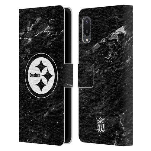 NFL Pittsburgh Steelers Artwork Marble Leather Book Wallet Case Cover For Samsung Galaxy A02/M02 (2021)