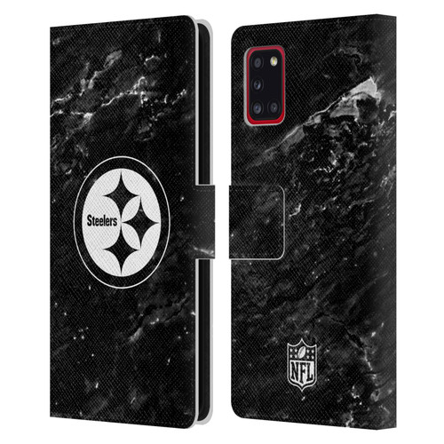 NFL Pittsburgh Steelers Artwork Marble Leather Book Wallet Case Cover For Samsung Galaxy A31 (2020)