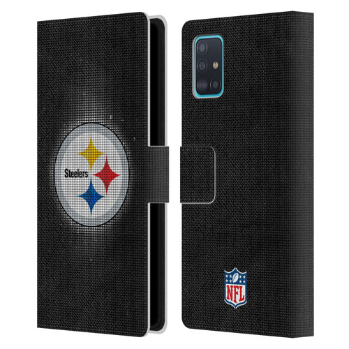 NFL Pittsburgh Steelers Artwork LED Leather Book Wallet Case Cover For Samsung Galaxy A51 (2019)