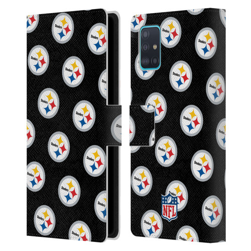 NFL Pittsburgh Steelers Artwork Patterns Leather Book Wallet Case Cover For Samsung Galaxy A51 (2019)