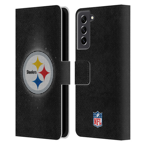 NFL Pittsburgh Steelers Artwork LED Leather Book Wallet Case Cover For Samsung Galaxy S21 FE 5G