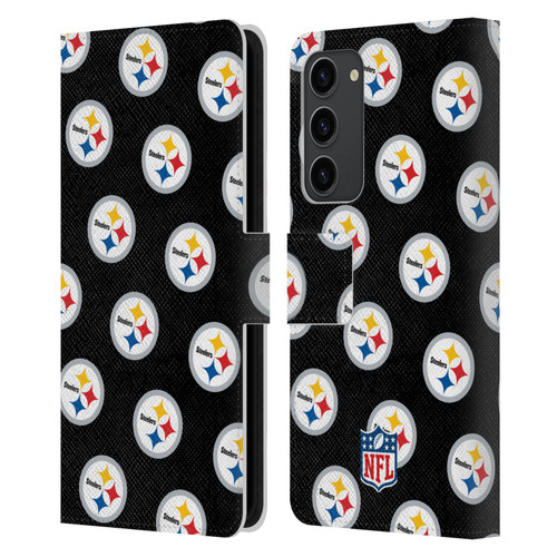 NFL Pittsburgh Steelers Artwork Patterns Leather Book Wallet Case Cover For Samsung Galaxy S23+ 5G