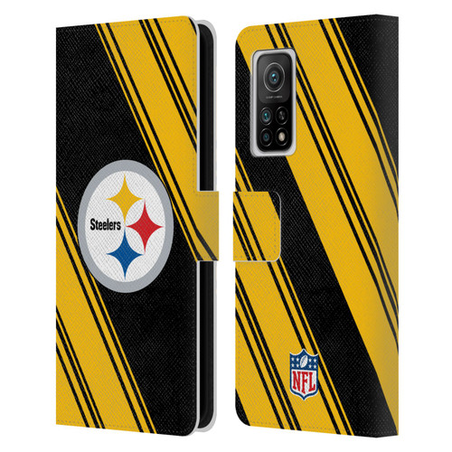 NFL Pittsburgh Steelers Artwork Stripes Leather Book Wallet Case Cover For Xiaomi Mi 10T 5G