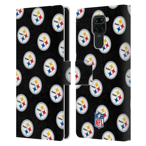 NFL Pittsburgh Steelers Artwork Patterns Leather Book Wallet Case Cover For Xiaomi Redmi Note 9 / Redmi 10X 4G