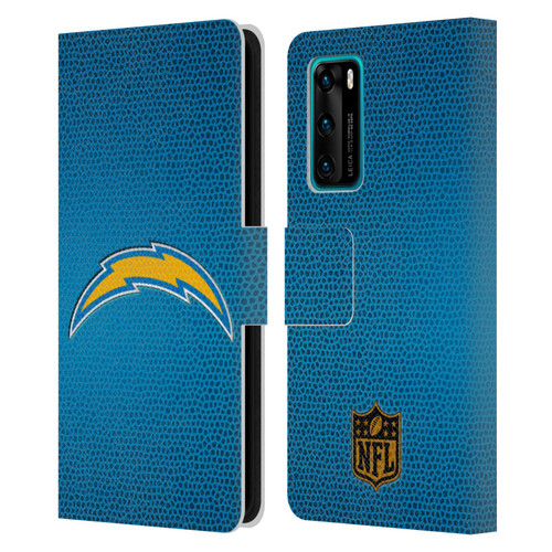 NFL Los Angeles Chargers Logo Football Leather Book Wallet Case Cover For Huawei P40 5G