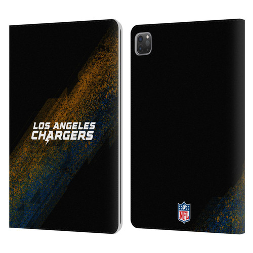 NFL Los Angeles Chargers Logo Blur Leather Book Wallet Case Cover For Apple iPad Pro 11 2020 / 2021 / 2022