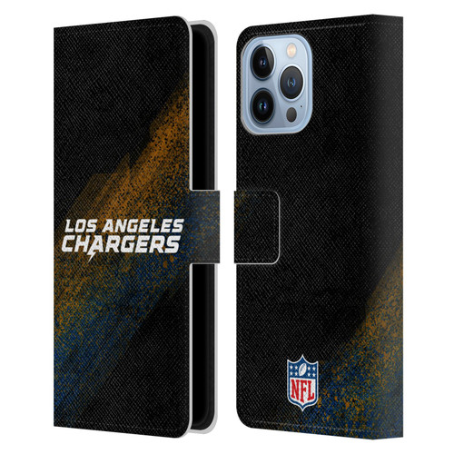 NFL Los Angeles Chargers Logo Blur Leather Book Wallet Case Cover For Apple iPhone 13 Pro Max