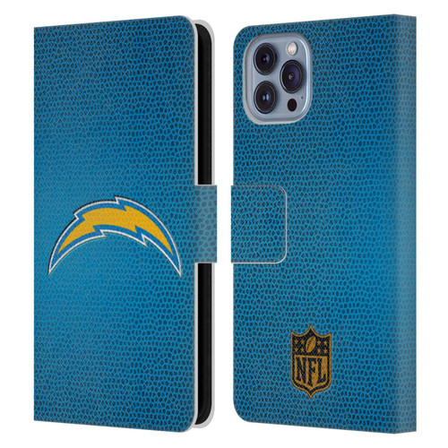 NFL Los Angeles Chargers Logo Football Leather Book Wallet Case Cover For Apple iPhone 14