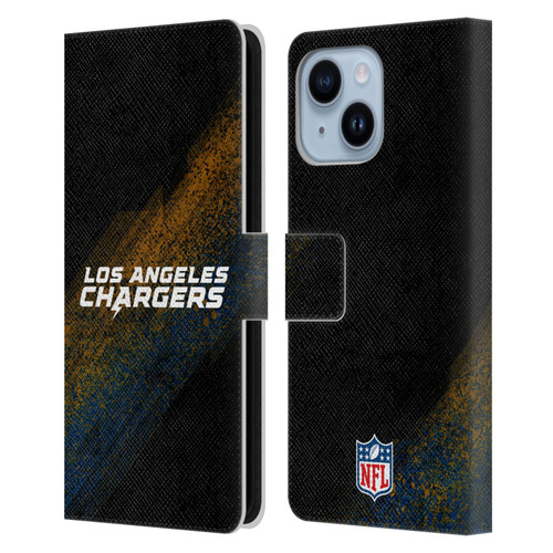 NFL Los Angeles Chargers Logo Blur Leather Book Wallet Case Cover For Apple iPhone 14 Plus