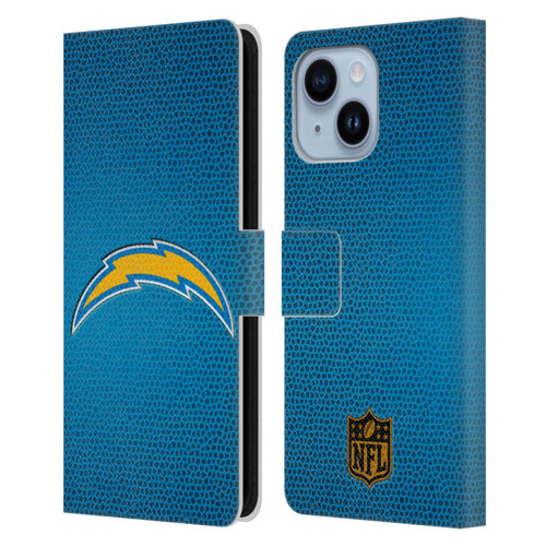 NFL Los Angeles Chargers Logo Football Leather Book Wallet Case Cover For Apple iPhone 14 Plus