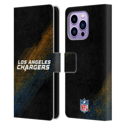 NFL Los Angeles Chargers Logo Blur Leather Book Wallet Case Cover For Apple iPhone 14 Pro Max