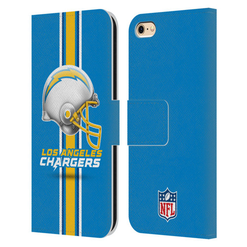 NFL Los Angeles Chargers Logo Helmet Leather Book Wallet Case Cover For Apple iPhone 6 / iPhone 6s