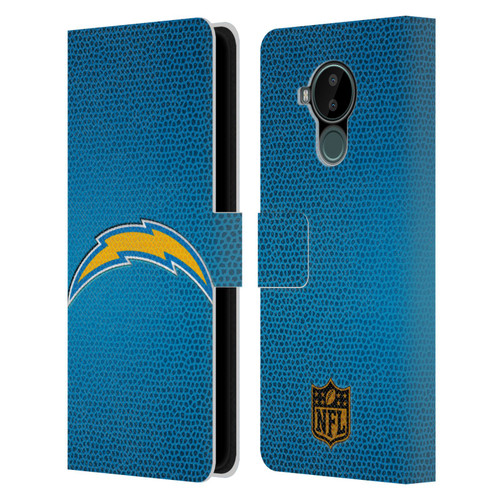 NFL Los Angeles Chargers Logo Football Leather Book Wallet Case Cover For Nokia C30
