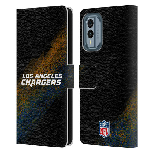 NFL Los Angeles Chargers Logo Blur Leather Book Wallet Case Cover For Nokia X30