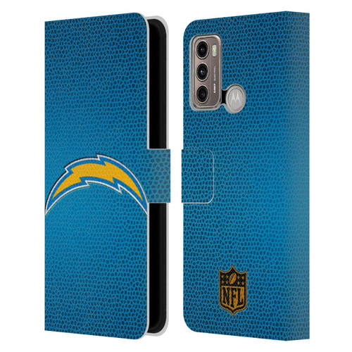 NFL Los Angeles Chargers Logo Football Leather Book Wallet Case Cover For Motorola Moto G60 / Moto G40 Fusion
