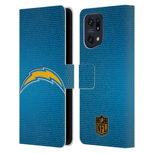 NFL Los Angeles Chargers Logo Football Leather Book Wallet Case Cover For OPPO Find X5