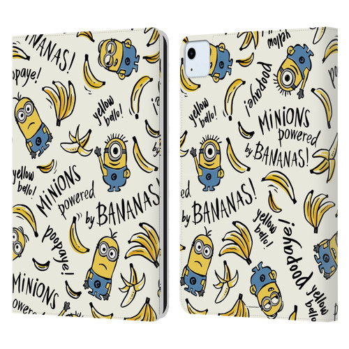 Despicable Me Minion Graphics Banana Doodle Pattern Leather Book Wallet Case Cover For Apple iPad Air 2020 / 2022