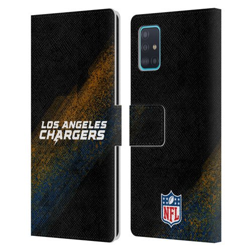 NFL Los Angeles Chargers Logo Blur Leather Book Wallet Case Cover For Samsung Galaxy A51 (2019)