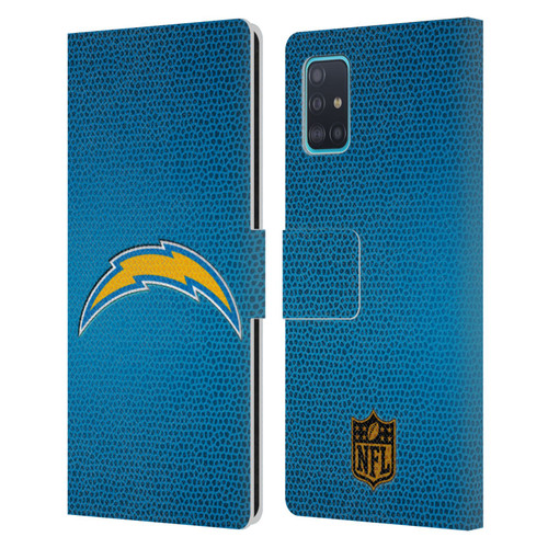 NFL Los Angeles Chargers Logo Football Leather Book Wallet Case Cover For Samsung Galaxy A51 (2019)