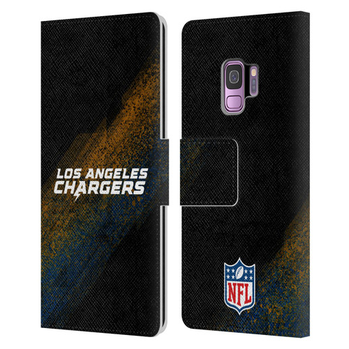 NFL Los Angeles Chargers Logo Blur Leather Book Wallet Case Cover For Samsung Galaxy S9
