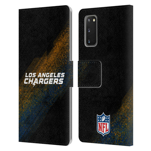 NFL Los Angeles Chargers Logo Blur Leather Book Wallet Case Cover For Samsung Galaxy S20 / S20 5G
