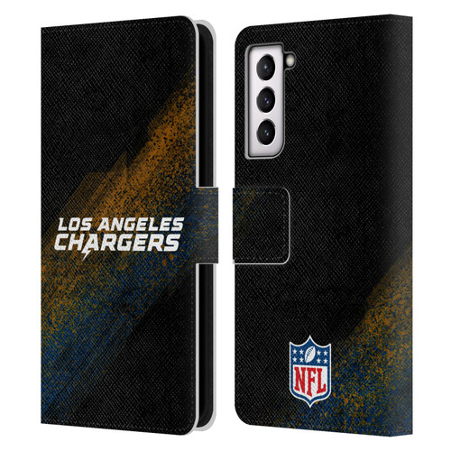 NFL Los Angeles Chargers Logo Blur Leather Book Wallet Case Cover For Samsung Galaxy S21 5G
