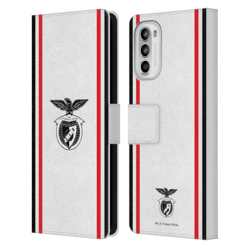 S.L. Benfica 2021/22 Crest Kit Away Leather Book Wallet Case Cover For Motorola Moto G52