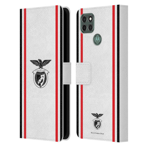 S.L. Benfica 2021/22 Crest Kit Away Leather Book Wallet Case Cover For Motorola Moto G9 Power