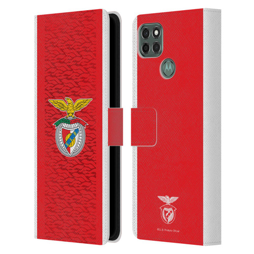 S.L. Benfica 2021/22 Crest Kit Home Leather Book Wallet Case Cover For Motorola Moto G9 Power