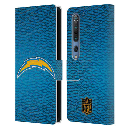 NFL Los Angeles Chargers Logo Football Leather Book Wallet Case Cover For Xiaomi Mi 10 5G / Mi 10 Pro 5G