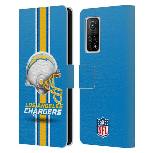 NFL Los Angeles Chargers Logo Helmet Leather Book Wallet Case Cover For Xiaomi Mi 10T 5G
