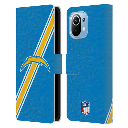 NFL Los Angeles Chargers Logo Plain Leather Book Wallet Case Cover For Xiaomi Mi 11