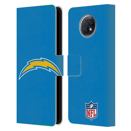 NFL Los Angeles Chargers Logo Plain Leather Book Wallet Case Cover For Xiaomi Redmi Note 9T 5G
