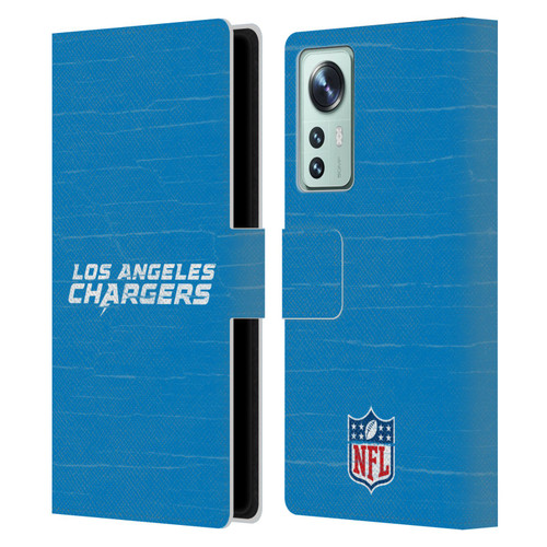NFL Los Angeles Chargers Logo Distressed Look Leather Book Wallet Case Cover For Xiaomi 12