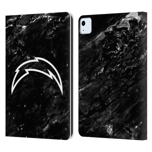 NFL Los Angeles Chargers Artwork Marble Leather Book Wallet Case Cover For Apple iPad Air 11 2020/2022/2024
