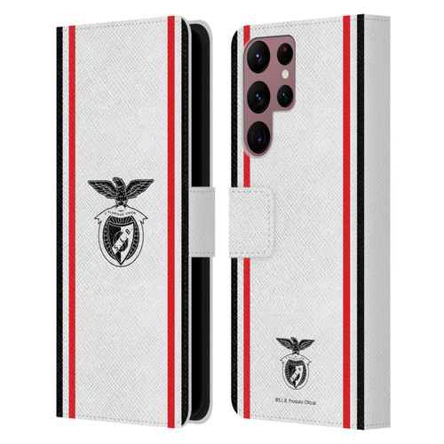 S.L. Benfica 2021/22 Crest Kit Away Leather Book Wallet Case Cover For Samsung Galaxy S22 Ultra 5G