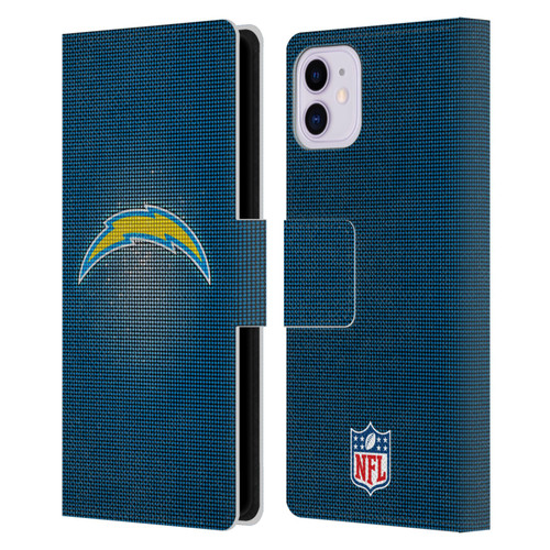 NFL Los Angeles Chargers Artwork LED Leather Book Wallet Case Cover For Apple iPhone 11