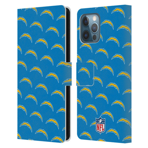 NFL Los Angeles Chargers Artwork Patterns Leather Book Wallet Case Cover For Apple iPhone 12 Pro Max
