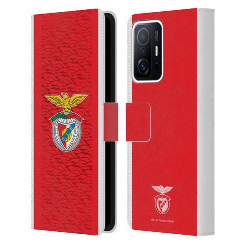 S.L. Benfica 2021/22 Crest Kit Home Leather Book Wallet Case Cover For Xiaomi 11T / 11T Pro