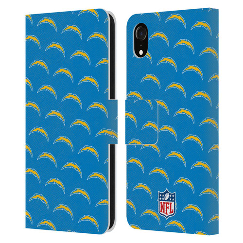 NFL Los Angeles Chargers Artwork Patterns Leather Book Wallet Case Cover For Apple iPhone XR