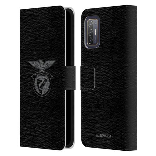 S.L. Benfica 2021/22 Crest Black Leather Book Wallet Case Cover For HTC Desire 21 Pro 5G