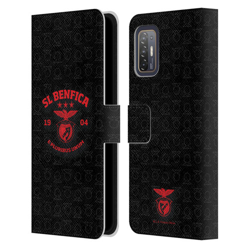 S.L. Benfica 2021/22 Crest E Pluribus Unum Leather Book Wallet Case Cover For HTC Desire 21 Pro 5G