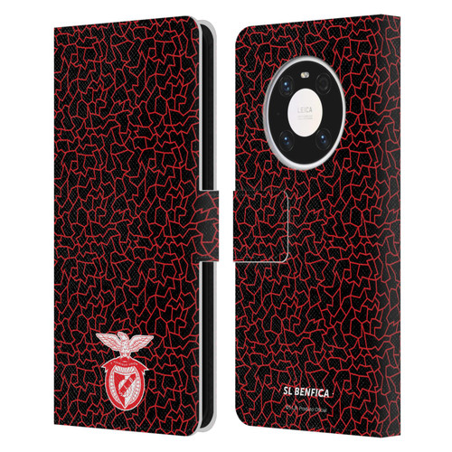 S.L. Benfica 2021/22 Crest Mosaic Pattern Leather Book Wallet Case Cover For Huawei Mate 40 Pro 5G